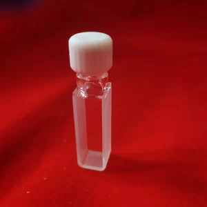 Quartz rectangular cuvette with screw cap