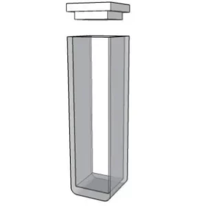 standard cuvette with lid and rund bottom