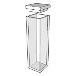 standard fluorescence cuvette with lid