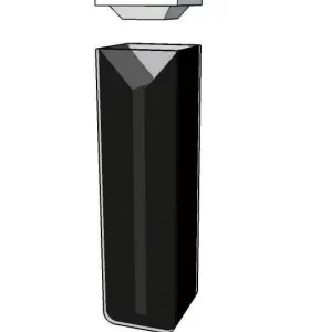 micro cuvette with black walls and lid
